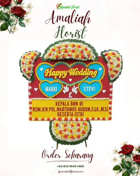 Papan Bunga Pernikahan Semanak